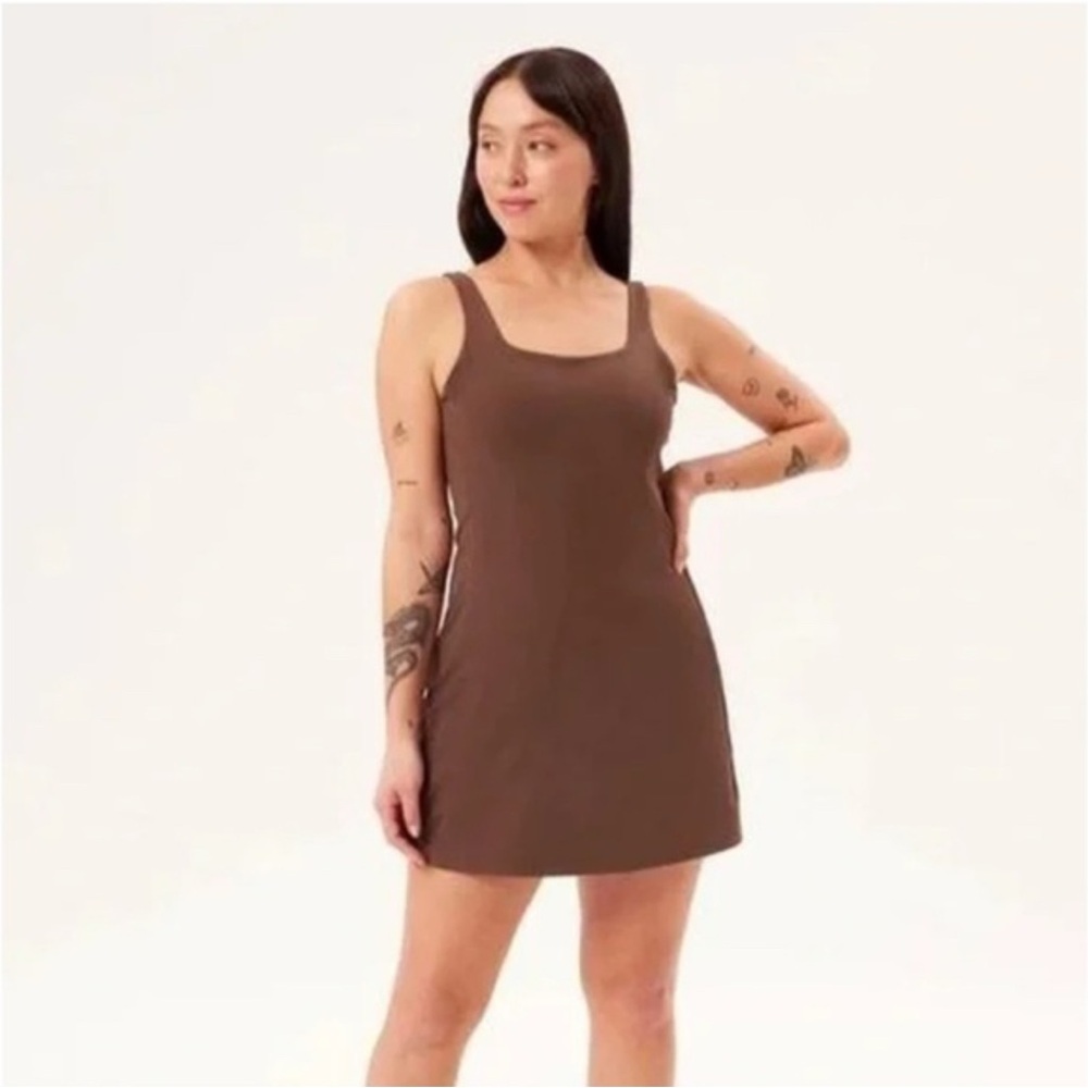 Girlfriend Collective Tommy Dress Rich Brown